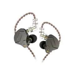 KZ ZSN PRO Grey No Mic - IEM 3,5 In Ear Monitor Earphones, Dynamic Hybrid Dual Driver 1BA+1DD