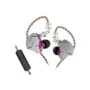 KZ ZSN PRO Purple Mic - IEM 3,5 In Ear Monitor Earphones, Dynamic Hybrid Dual Driver 1BA+1DD