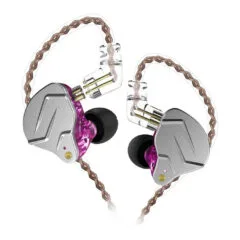 KZ ZSN PRO Purple No Mic - IEM 3,5 In Ear Monitor Earphones, Dynamic Hybrid Dual Driver 1BA+1DD