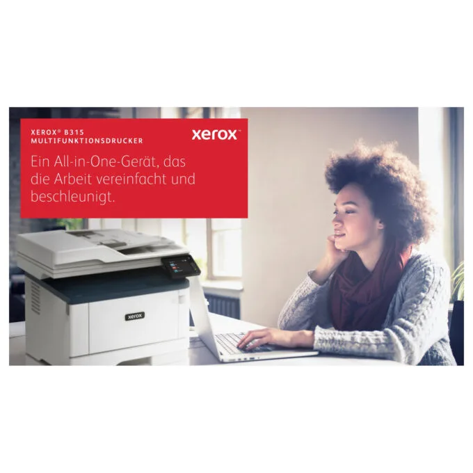 L Xerox B315 4in1 A4 LAN WiFi ADF Duplex Laserdrucker monochrome — image 3