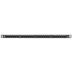 Lanberg Patch Panel - 24-Port 0.5U 19' CAT6 UTP Black