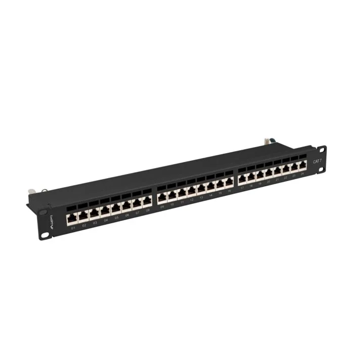 Lanberg Patch Panel - PPS7-1024-B - 24-Port 1U 19' CAT7 FTP Shielded Black — image 2