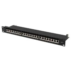 Lanberg Patch Panel - PPS7-1024-B - 24-Port 1U 19' CAT7 FTP Shielded Black