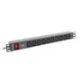 Lanberg PDU - 1U 10-Way IEC 2M with IEC plug Surge