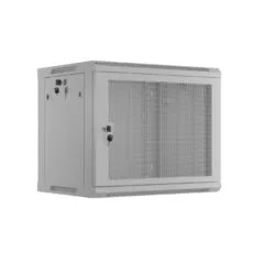 Lanberg Wall Rack 19'' with Perforated Door - 6U 45cm Grey FLAT PACKED