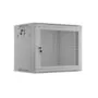 Lanberg Wall Rack 19'' with Perforated Door - 6U 45cm Grey FLAT PACKED