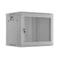 Lanberg Wall Rack 19'' with Perforated Door - 9U 45cm Grey Flat Packed