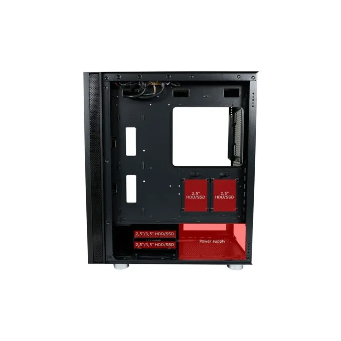LC-Power 8000B Midi Tower PC Case Black Sound-Insulated — image 23