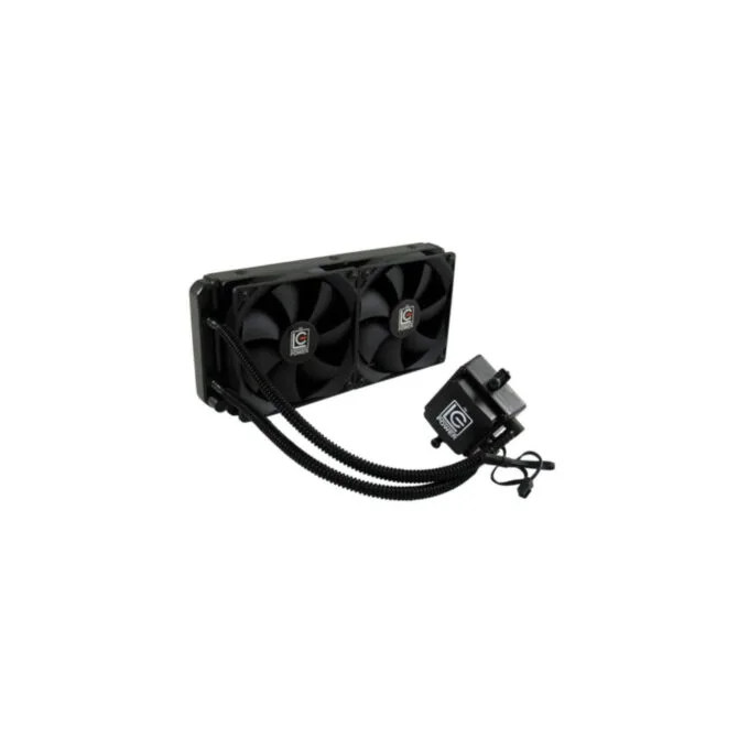 LC-Power Cosmo Cool LC-CC-240-LiCo - AIO Liquid 240 CPU Cooler, Black, 2x120mm Fans, up to 2200 RPM — image 2