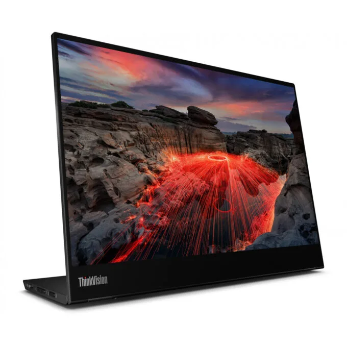 Lenovo ThinkVision M14t Gen 2 - 14" 2.2K (2240x1400) IPS Multi-Touch Portable Monitor - Raven Black, 65W PD, 60Hz — image 2