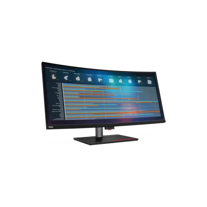 Lenovo ThinkVision P40w-20 - 39.7" 5K2K Curved IPS Monitor - 5120x2160, 75Hz, USB-C Dock, HDMI/DP, Black — image 1