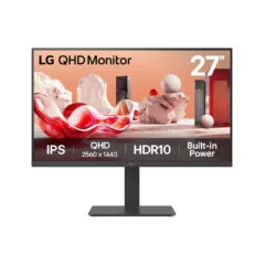LG 27BA45QB-B 27" QHD IPS Monitor 75Hz 5ms HDR10 DP+2xHDMI Speakers Pivot