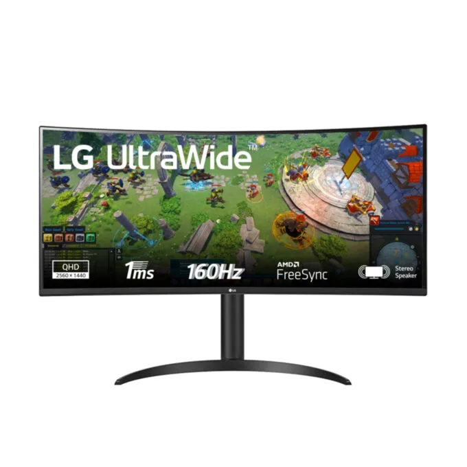 LG 34WP65CP-B - 34" Ultrawide VA Curved Monitor, 3440x1440 UWQHD, 160Hz, 5ms, HDR10, FreeSync Premium, Black — image 1