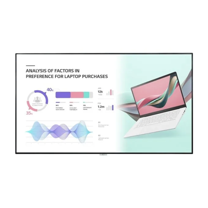 LG 98UH5J-H Signage Display - 98UH5J-H - 98-Inch IPS 4K, webOS, 24/7, Wi-Fi, Built-in Speakers — image 1