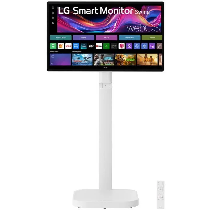 LG Monitor - 32U889SA-W - 80 cm (31.5"), 3840x2160, IPS, 5 ms, 60 Hz, USB-C (65W) x3, HDMI x2, Touchscreen, Rolling stand, White — image 1