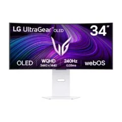 LG Monitor - 34GX90SA-W - White, 34-inch curved gaming monitor