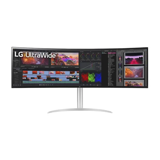 LG UltraWide 49BQ95C-W - 49-inch (124.5 cm) 32:9 Nano IPS Curved Monitor, 5120x1440, 144Hz, 5ms, HDR400, White — image 1