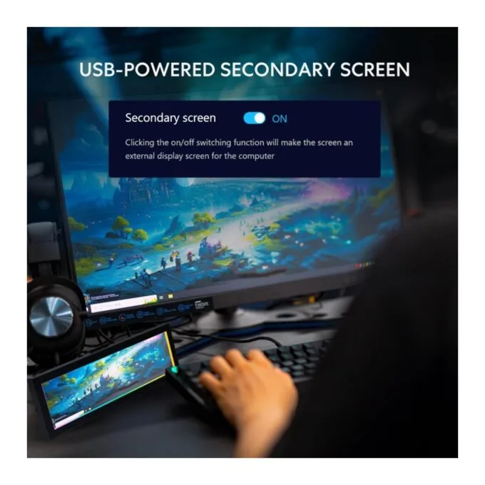 Lian Li 8.8' Universal Screen Black - For Any PC - ARGB Frame - Display Panel - LCD Mini Monitor — image 3