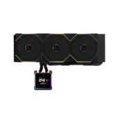Lian Li Hydroshift II LCD-S - 360TL - Black - RGB AIO CPU Cooler - 3.4' Screen - 1851 1700, AM5 AM4