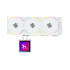 Lian Li Hydroshift II LCD-S - 360TL - White RGB AIO CPU Cooler - 3.4' Screen - AM5 AM4