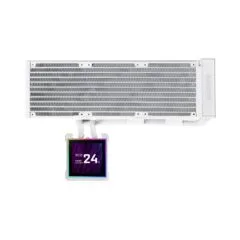 Lian Li Hydroshift II LCD-S White - 360N - Fanless AIO CPU Cooler - 3.4' Screen - 1851 1700, AM5 AM4