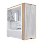 Lian Li LANCOOL 217 White - Mid-Tower ATX PC Case, 5 PWM Fans, Wood Accent