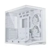 Lian Li O11D Mini V2 Flow White - O11D Mini V2 - ATX PC Gaming Case, 5 Fans Preinstalled, Improved Airflow, GPU Bracket