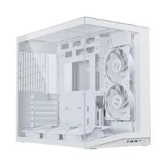 Lian Li O11D Mini V2 Flow White - O11D Mini V2 - ATX PC Gaming Case, 5 Fans Preinstalled, Improved Airflow, GPU Bracket