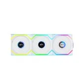 Lian Li UNI FAN SL Wireless LCD 120 - 3x120mm Reverse Blade White