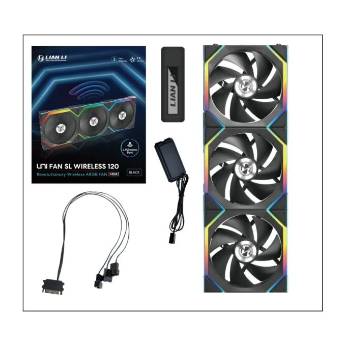 Lian Li UNIFAN SL Wireless 120 3-Pack Black w/ Controller — image 8