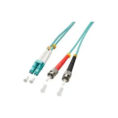LINDY LWL-Duplexkabel LC ST OM3 2m 50 125æm Multimode