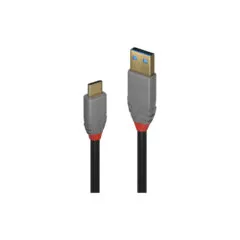 LINDY USB 3.1 Kabel Typ A C 5A PD Anthra Line M M 1m