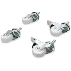 Lockable castors for wall-mount cabinets - 4 pcs, 250 kg per caster