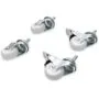Lockable castors for wall-mount cabinets - 4 pcs, 250 kg per caster