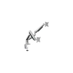 LogiLink BP0043 Dual Monitor Arm - Aluminum Gas-Spring, 13-32", 9kg/Arm, Desk Clamp/Grommet