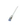 LogiLink Cat6A Patch Cable CQ3012S - 0.25m Grey, S/FTP Shielded RJ45, AWG26, LSZH, 10Gbps