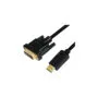 LogiLink DisplayPort 1.2 to DVI 1.2 Cable - CV0132 - 3.0 m, Black, Gold-Plated Contacts