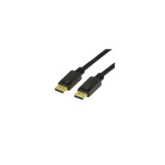 LogiLink DisplayPort Cable - 2 m - DP 1.4, 32.4 Gbit/s, 120 Hz, Black