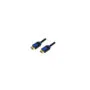 LogiLink HDMI Cable with Ethernet - 5 m - Black/Blue, Gold-Plated Type A Connectors, HDMI 1.4