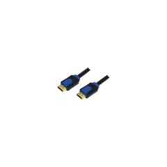 Logilink HDMI-Kabel Ethernet A - CHB1110 - 10 m, HDMI Type A (Standard), Male to Male, Straight, Black/Blue, Gold