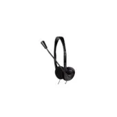 LogiLink Stereo Headset - HS0052 - Black, Wired, Dual 3.5mm, Boom Microphone, 1.8m Cable