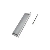 LogiLink UA0373 USB-C 11-in-1 Docking Station 100W PD - Silver
