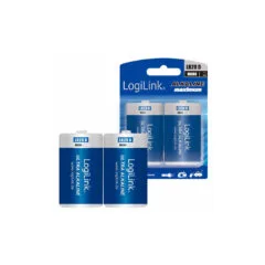 LogiLink Ultra Power D Alkaline Batteries 2-Pack - 1.5V 10.2Ah - LR20B2