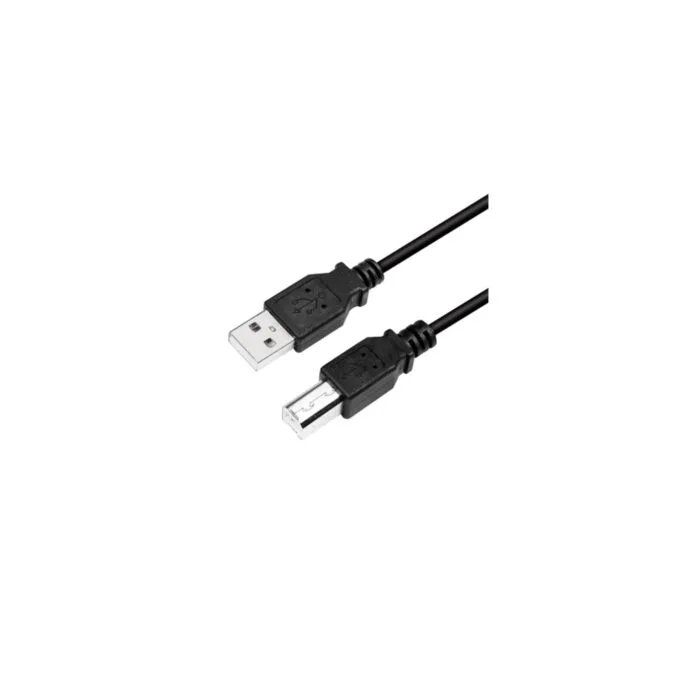 LogiLink USB 2.0 Cable A-to-B Plug - Black - 5m — image 1