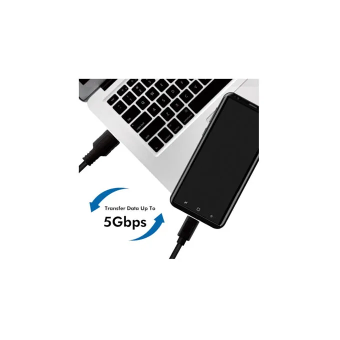 LogiLink USB 3.2 Gen1 USB-A to USB-C Cable - 0.5 m - Black — image 3