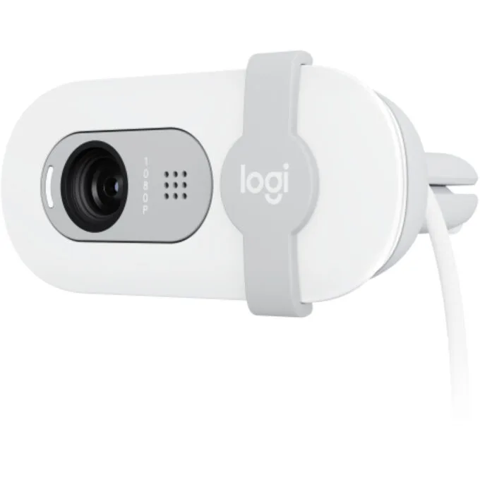 Logitech BRIO 100 - 960-001617 - White Full HD 2MP Webcam, 1080p@30fps, Built-in Mic, Privacy Cover — image 2