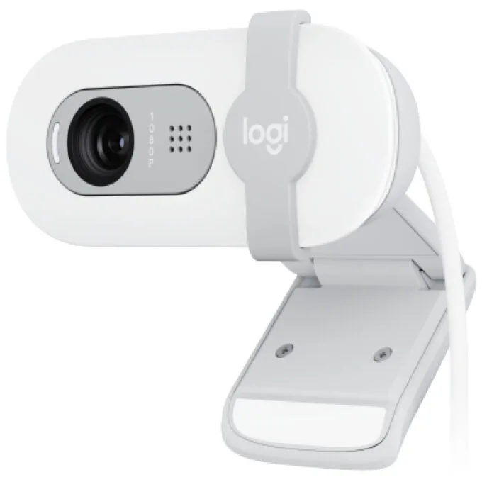 Logitech BRIO 100 - 960-001617 - White Full HD 2MP Webcam, 1080p@30fps, Built-in Mic, Privacy Cover — image 3