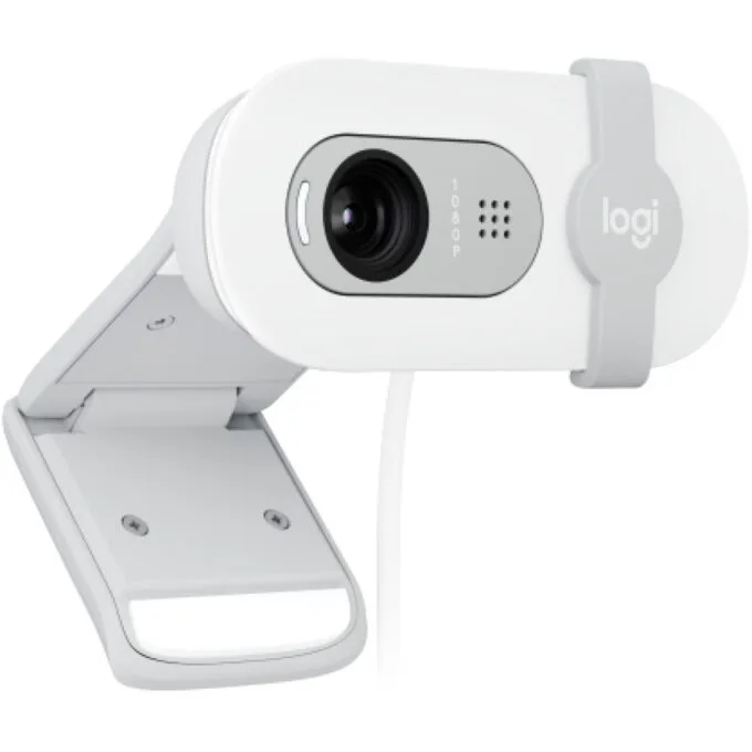 Logitech BRIO 100 - 960-001617 - White Full HD 2MP Webcam, 1080p@30fps, Built-in Mic, Privacy Cover — image 4