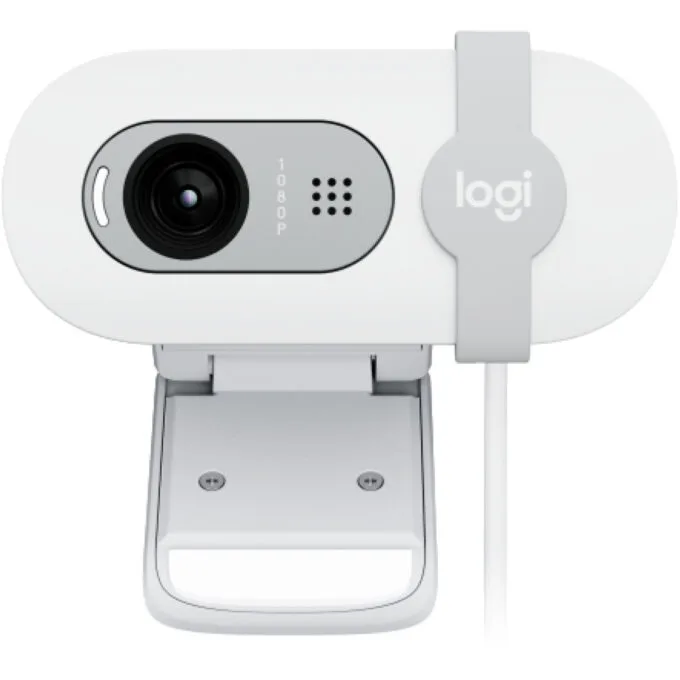 Logitech BRIO 100 - 960-001617 - White Full HD 2MP Webcam, 1080p@30fps, Built-in Mic, Privacy Cover — image 5