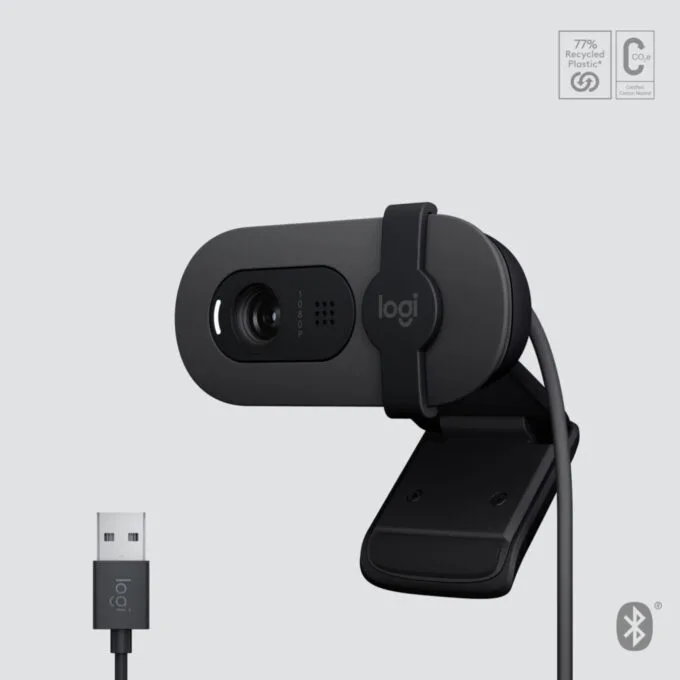 Logitech Brio 105 Webcam - 960-001579 - Full HD 1080p, Graphite, USB-A — image 6